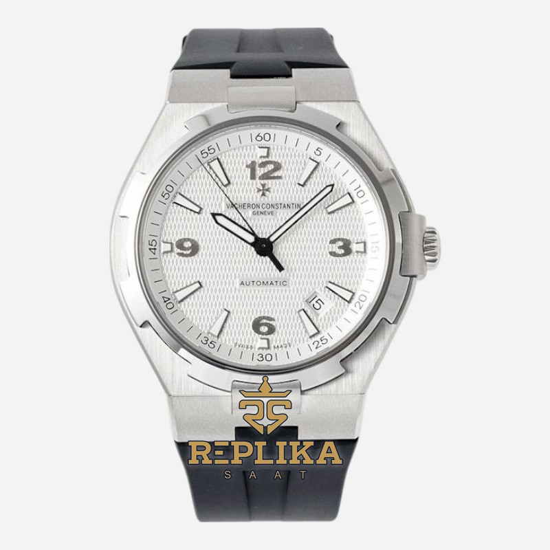 Vacheron Constantine 47040 Overseas 42mm Beyaz Kadran Kauçuk Otomatik Super Clone ETA