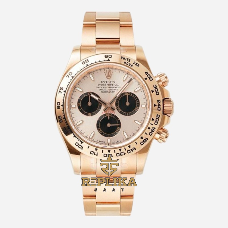 Rolex Daytona 126505 Pembe Kadran Rose 904L Çelik 4131 Super Clone ETA