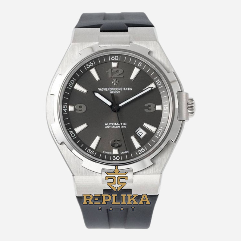 Vacheron Constantine 47040 Overseas 42mm Gri Kadran Kauçuk Otomatik Super Clone ETA