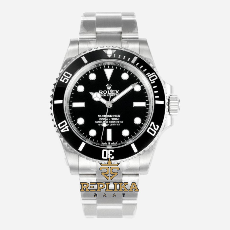 Rolex Submariner No Date 124060 VSF Siyah Kadran 41mm 904L Çelik 3230 Super Clone ETA