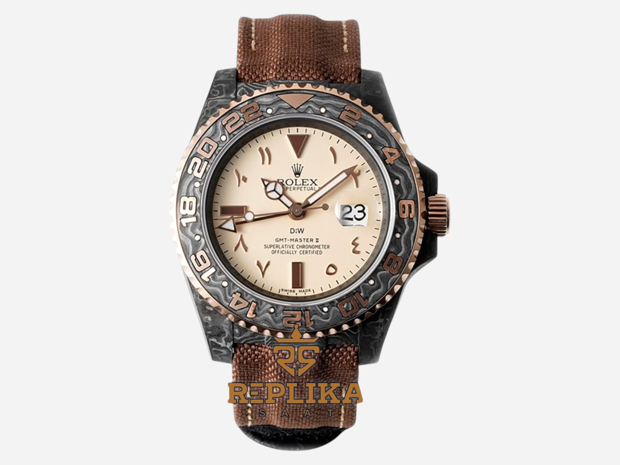 Rolex GMT-Master II Diw 40 Carbon Case Everose 3186 Super Clone ETA