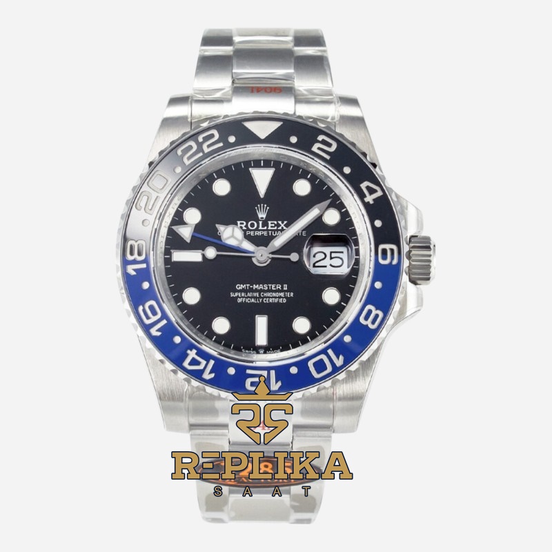 Rolex GMT-Master II 40mm Batman 126710 BLNR Mavi Siyah Seramik Bezel QF Oyster 3285 ETA
