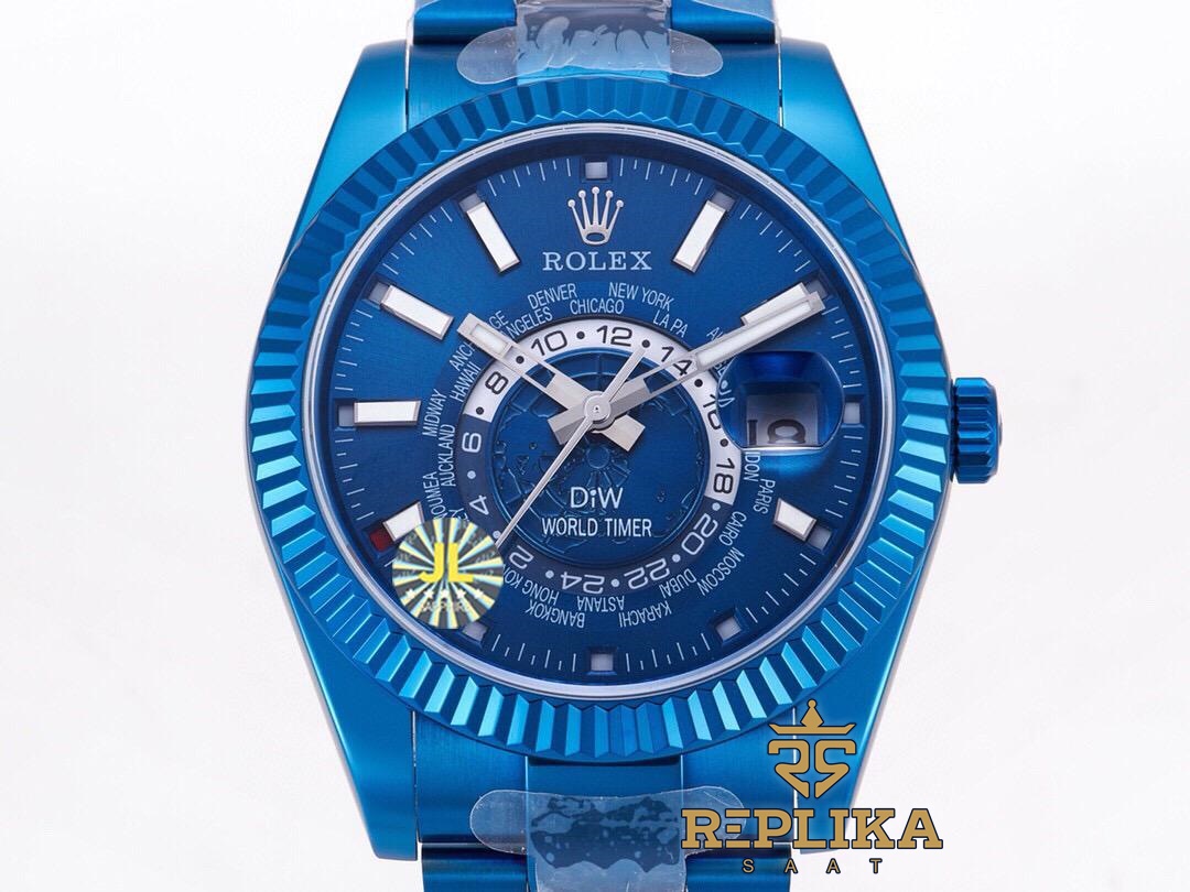 Rolex Sky-Dweller Diw World Timer Blue Dial 42mm Oyster Bracelet Super Clone ETA