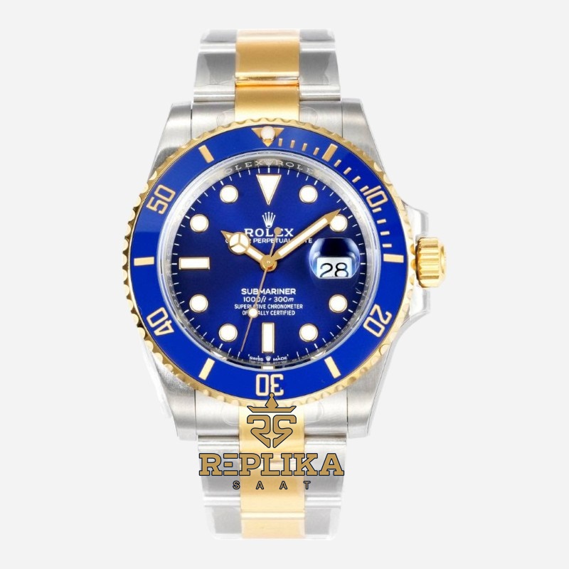 Rolex Submariner 126613LB Two Tone VSF Mavi Kadran 41mm 904L Çelik 3235 Super Clone ETA